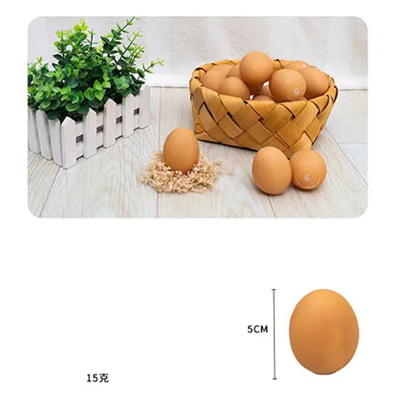 Egg-shaped plastic dog toy with squeaker for teeth cleaning and interactive play