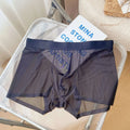 Men's thin seamless boxer shorts in nylon fabric with quick-drying breathable properties