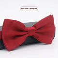 Solid colour formal bow tie with flat head design in polyester fabric