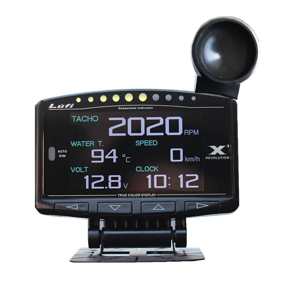 X1 automotive multi-function OBD instrument with LED display and metal construction