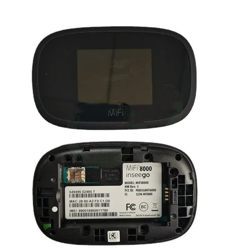 Black MiFi8000 dual core 4G portable wireless router with compact design