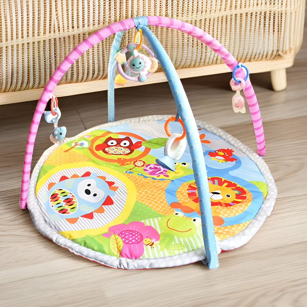 Velvet baby gymnastic blanket crawling carpet with animal design for toddlers aged 7-14