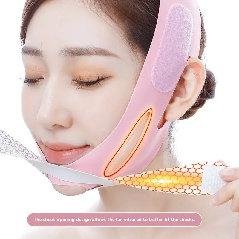 Elastic face bandage facial care tool in pink and black colour options