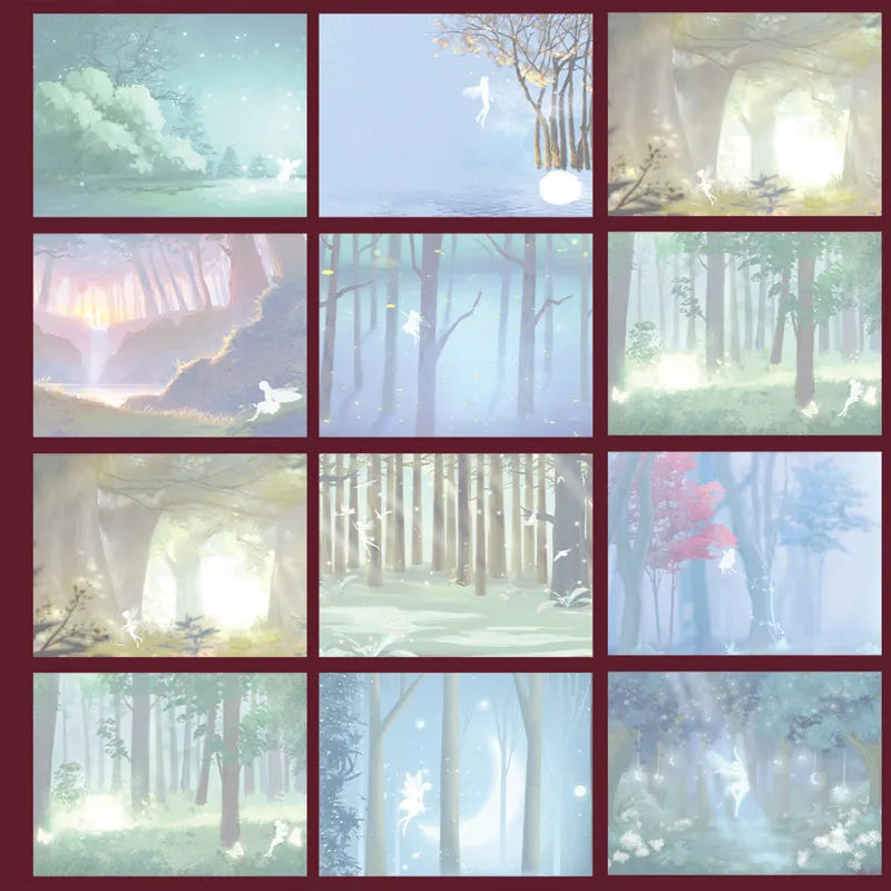 Blue A5 luminous hardcover notebook open to show full-colour illustrated pages