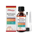 30ml bottle of natural nail care solution with tea tree oil and included nail file for cuticle maintenance