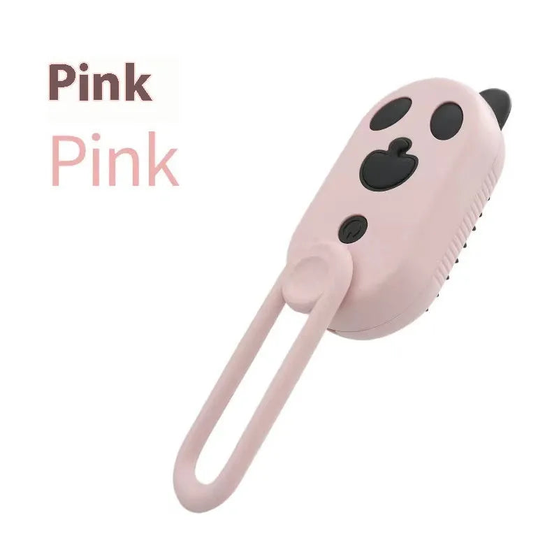 Avocado-themed pet grooming brush with spray function and massage bristles