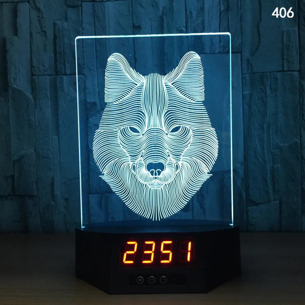 3D glowing dolphin night light with wireless charging and remote control on table