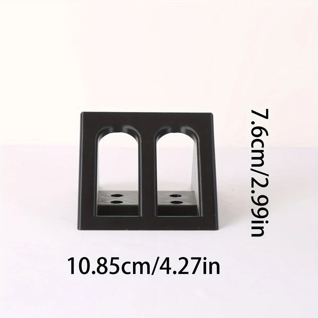 Black plastic punk-style pistol display stand for airsoft guns
