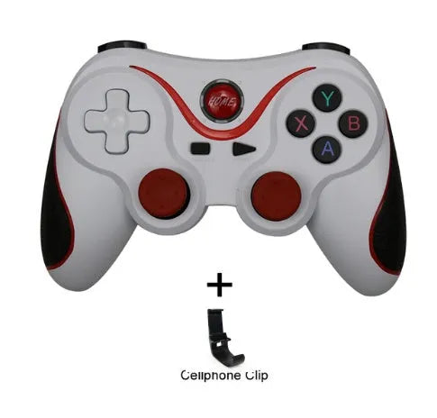 X3 Bluetooth wireless game controller for Android phones in black or white with mobile phone clip attachment