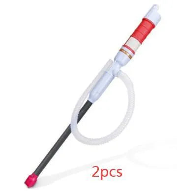 Blue manual siphon pump for fuel transfer with PP plastic construction