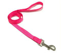 Solid colour dog lead rope in hand-holding loop design with various colour options displayed