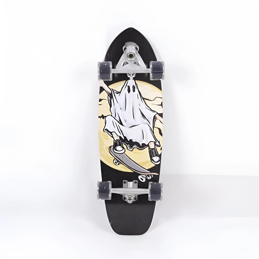 White maple wood street scooter with 31-inch deck for urban riding