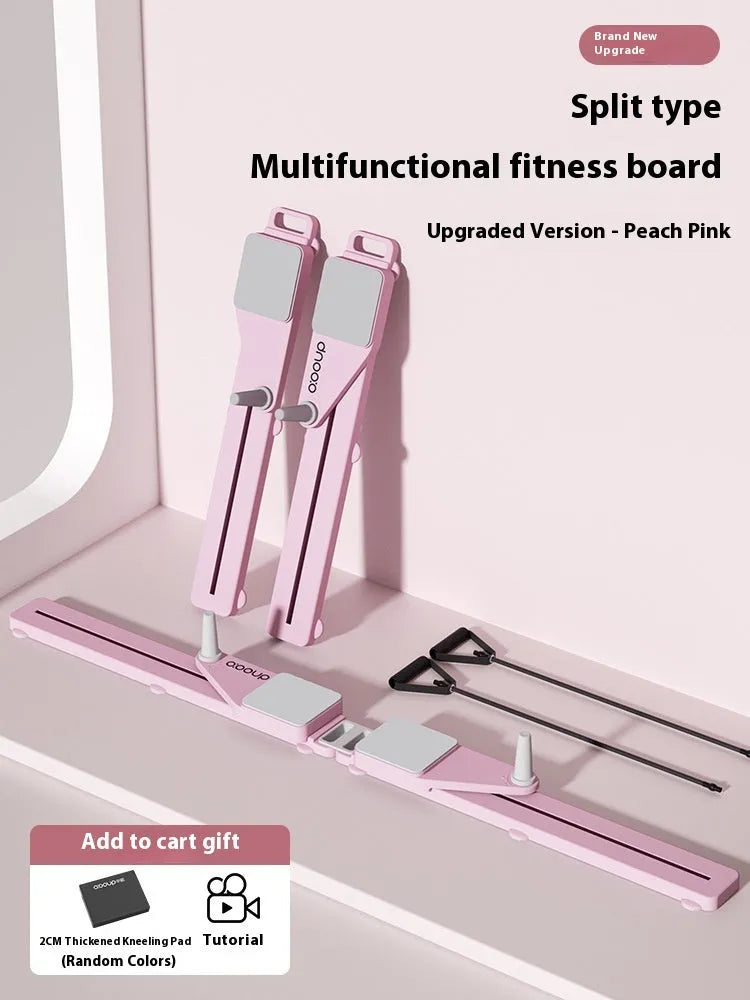 Purple multifunctional split ski machine trainer with PP plastic frame and supine board function