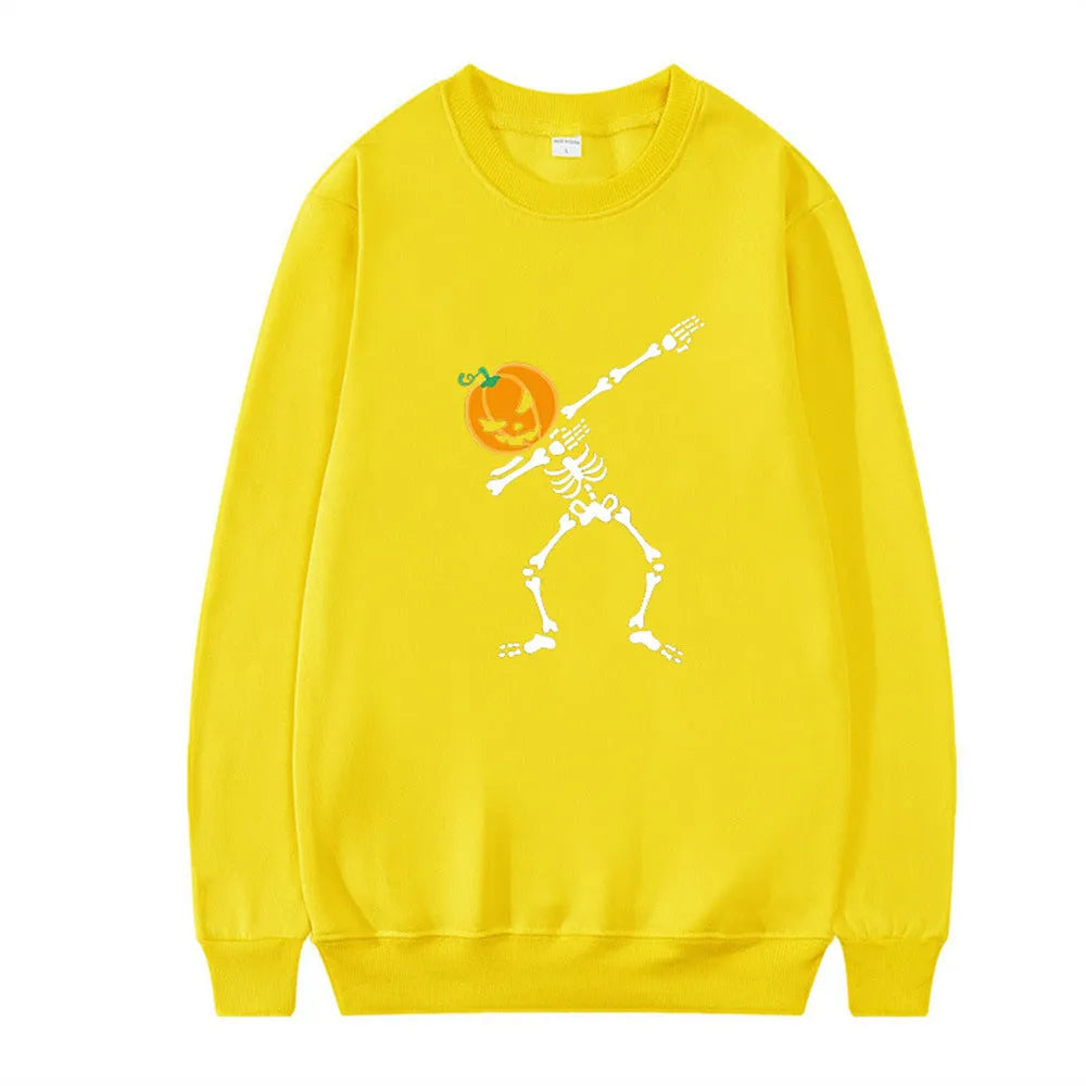 Women's printed crew neck casual top in polyester fibre with long sleeves available in multiple colours