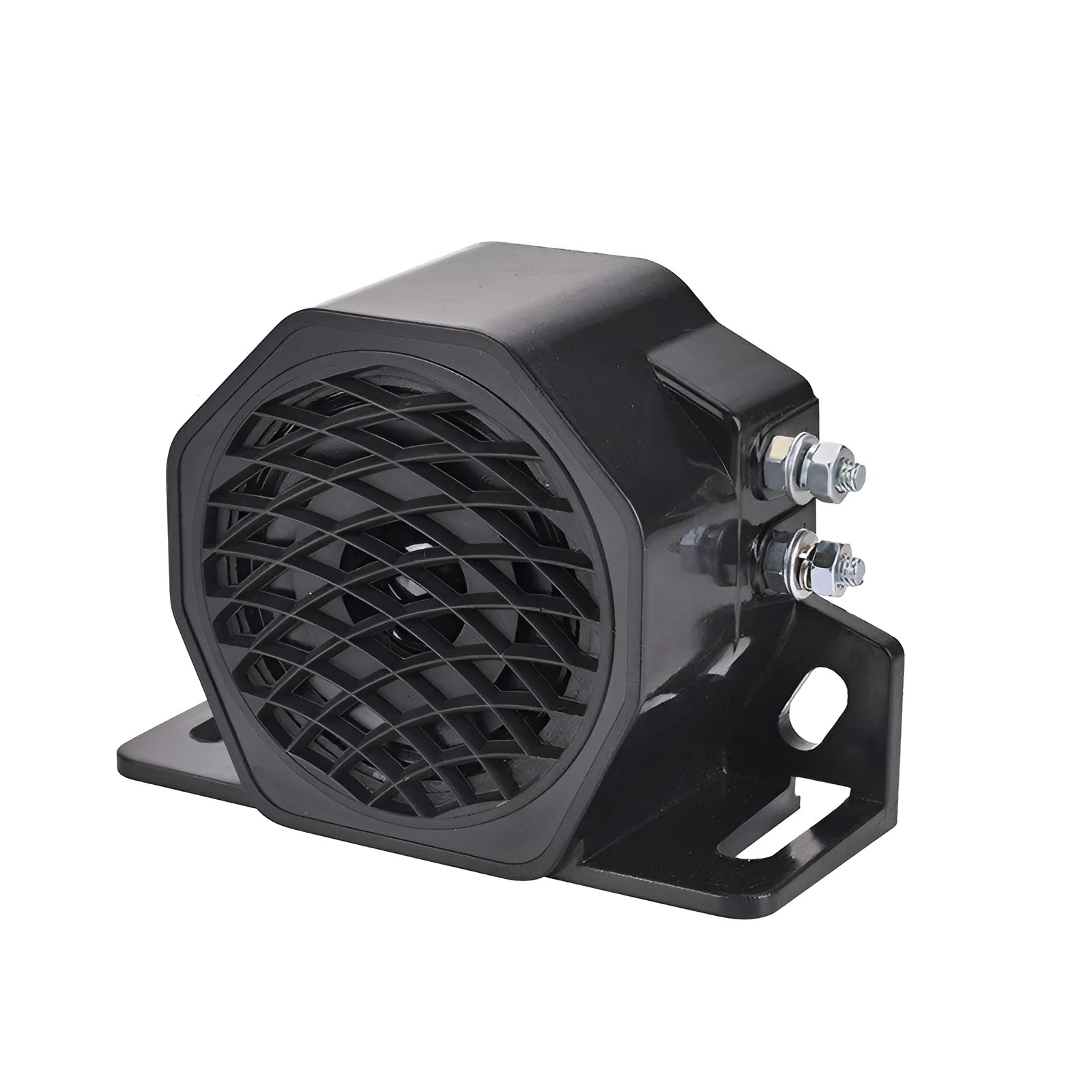 Black GQ-208A reversing horn for vehicle safety with 12-80V voltage range