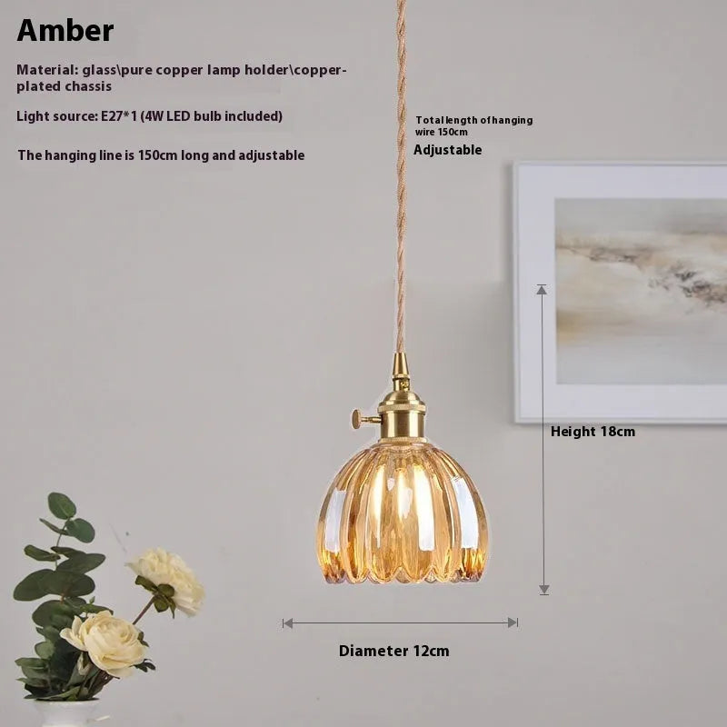 Vintage glass flower chandelier with Nordic styling in multiple colour options