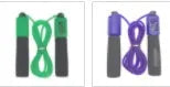 Adjustable 3 metre skipping rope with sponge grip handles in multiple colour options