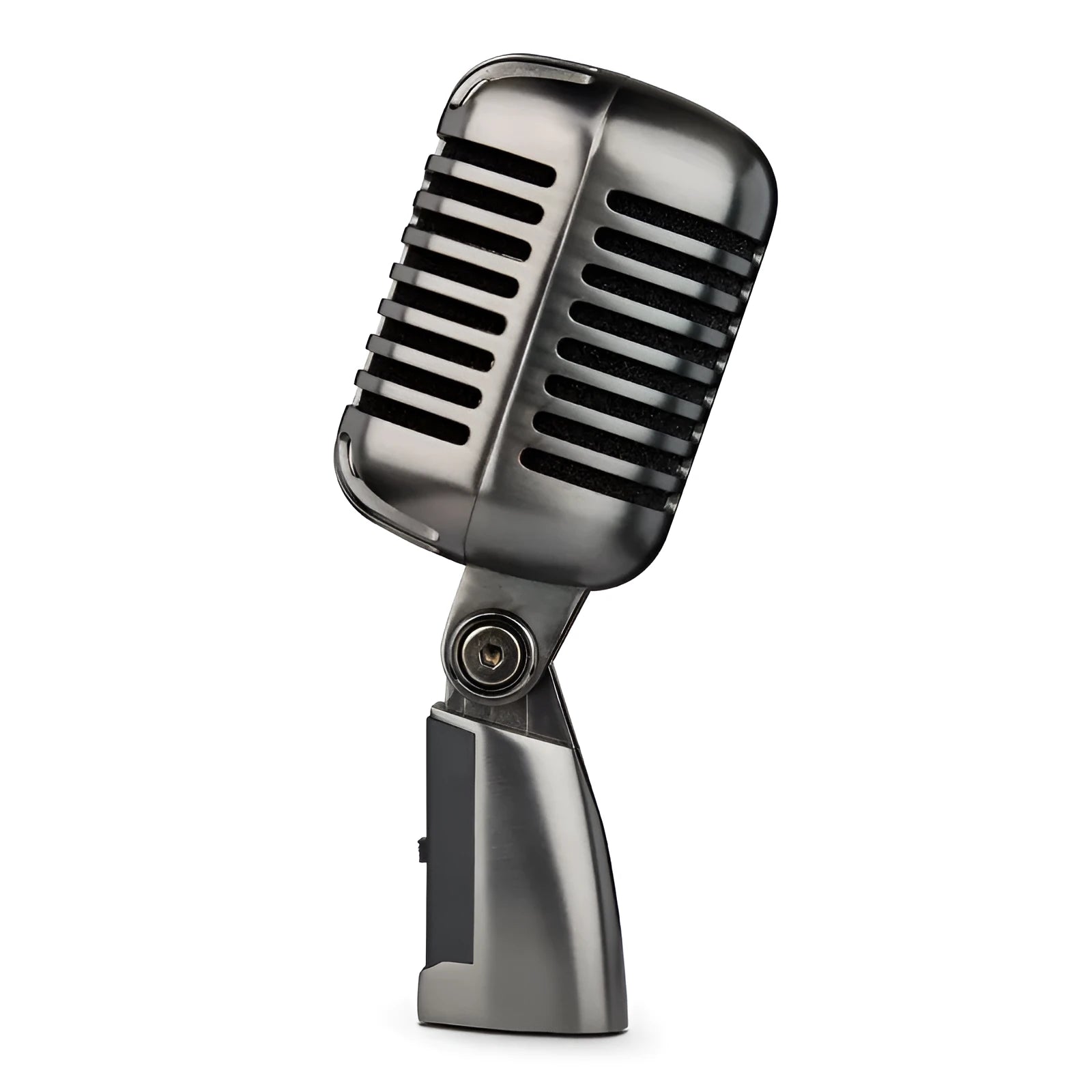 Retro-style professional condenser microphone in FG2 colour with USB-C cable for karaoke and recording.