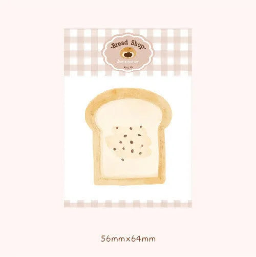 Food Bread Handbook Note Paper notebook showing 85mm x 120mm dimensions with 30 sheets of 80g glue-friendly paper