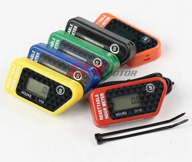Black waterproof LCD maintenance reminder timer for equipment service tracking