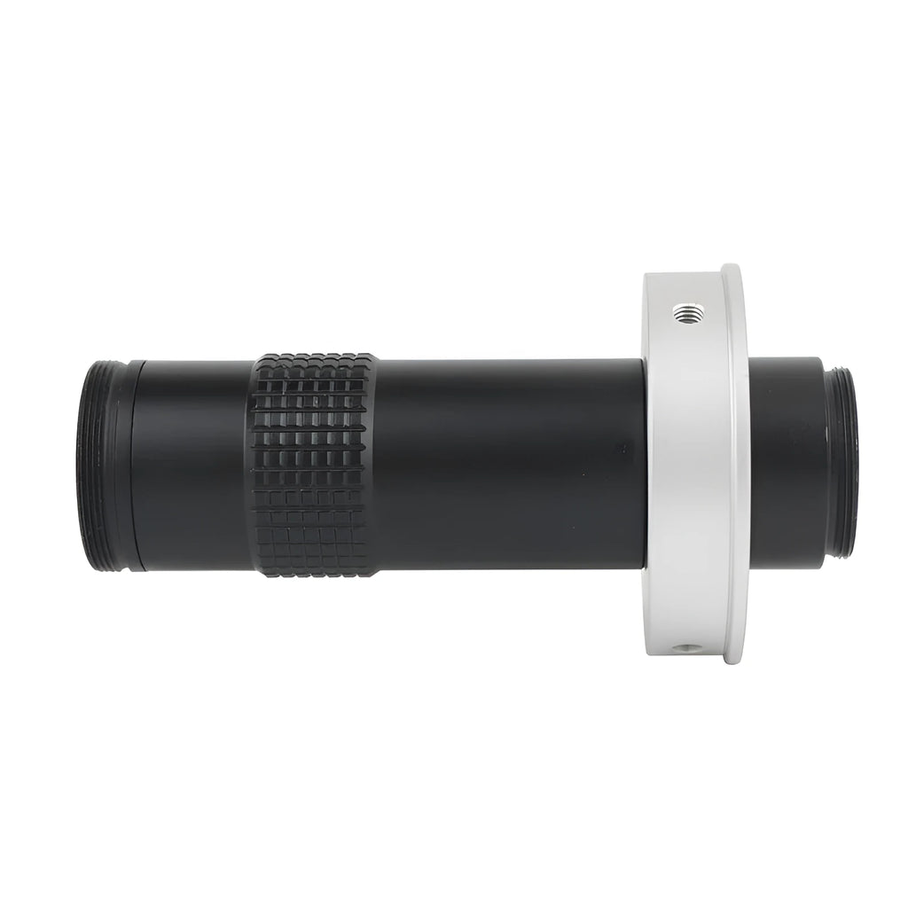 Black industrial camera monocular lens with 30mm diameter for macro inspection