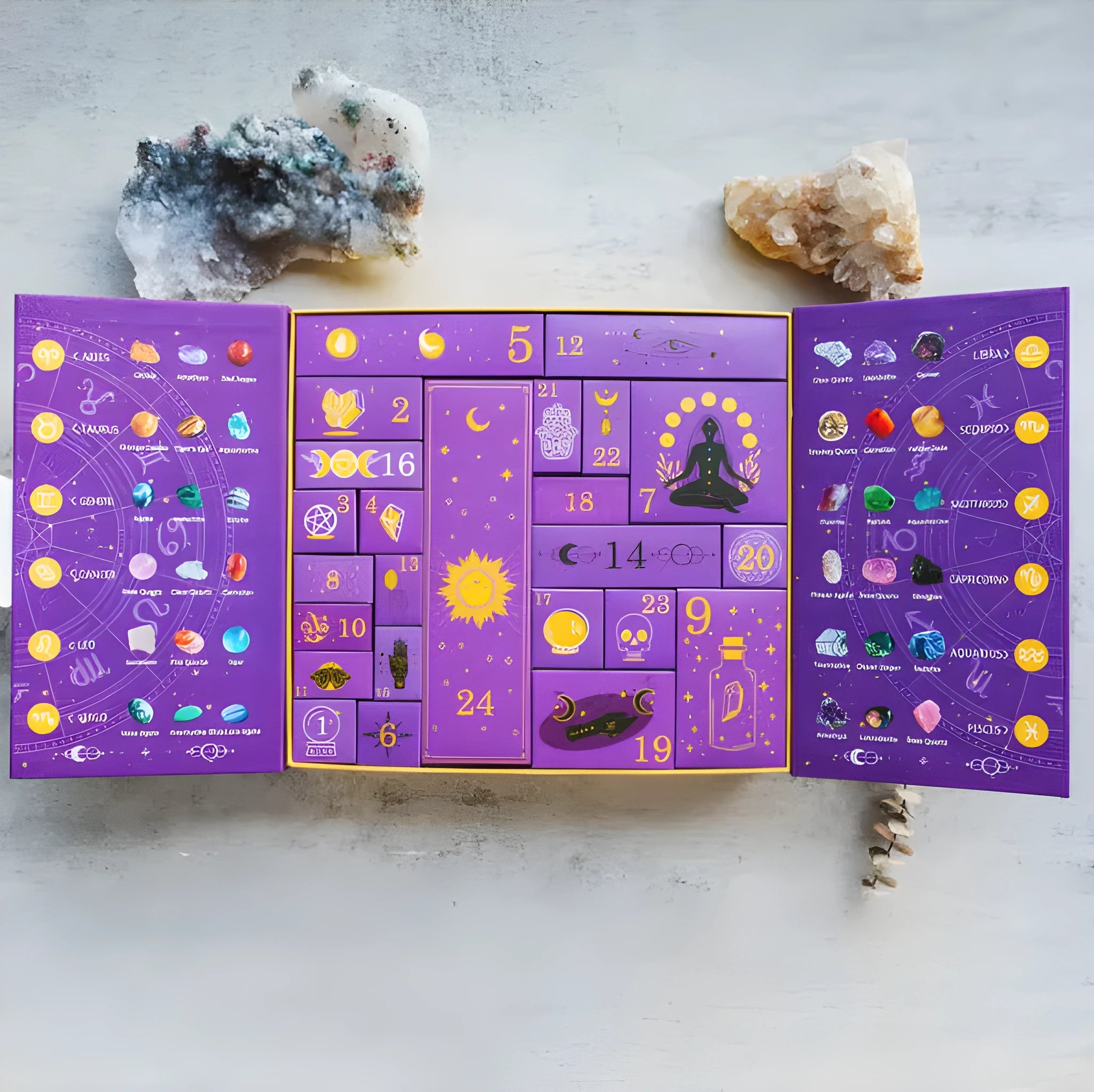 Halloween gift box with crystal ornament and countdown display measuring 33.5cm