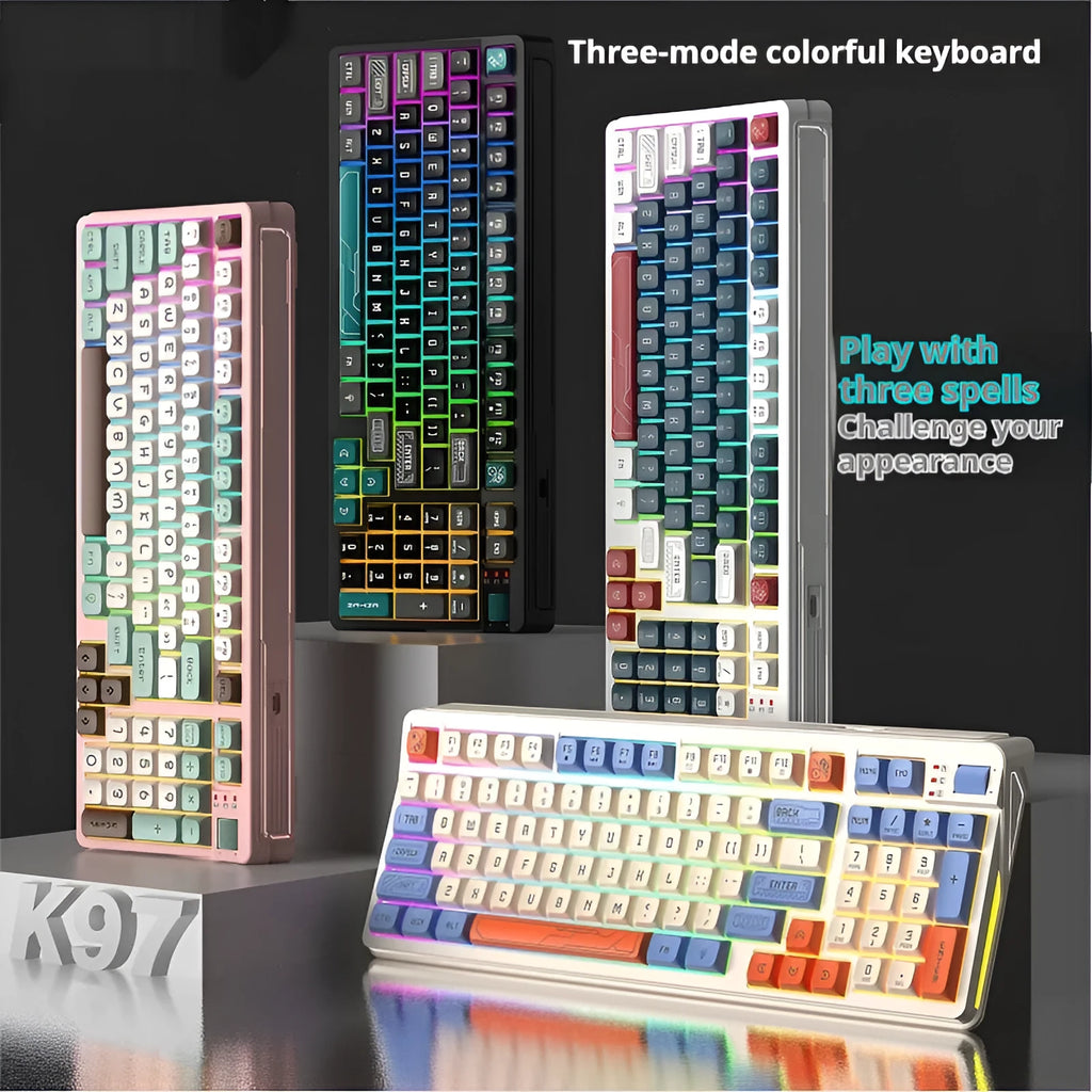 USB desktop keyboard with luminous backlit keys in a black and green colour combination.