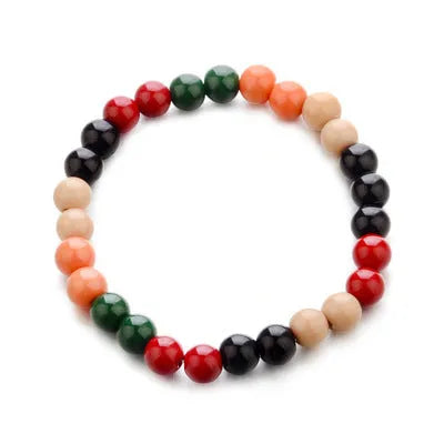 Natural stone bead bracelet in ethnic style with 18cm length for men and women