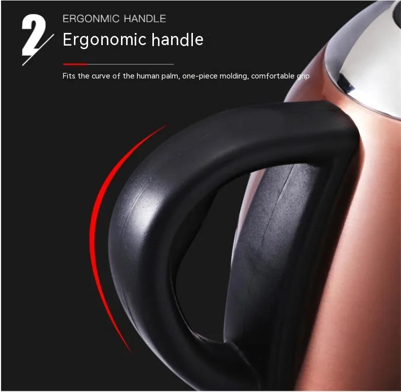 Full-automatic constant temperature stainless steel kettle in gold colour with touch controls