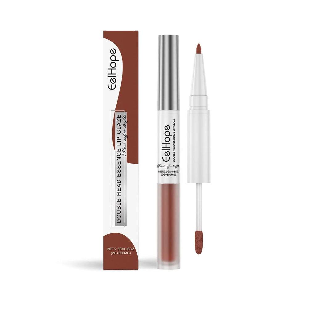Double-headed lip liner and lip lacquer pen lipstick shown in packaging.