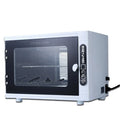 Small silver UV steriliser unit with stainless steel chamber for salon tool disinfection