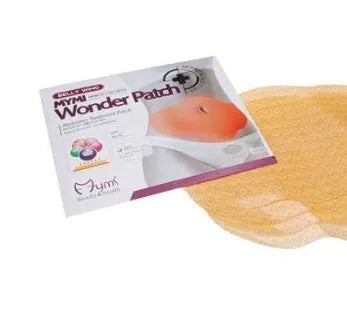 Box of five non-woven fabric Wonder Slim Patches measuring 31.5 x 19.4 cm for body contouring