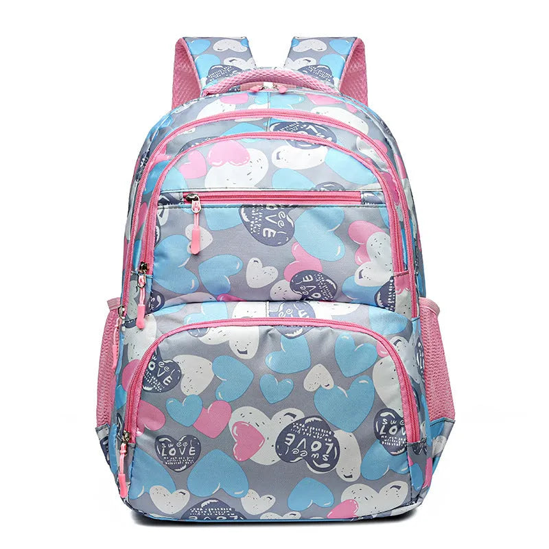 Student schoolbag backpack with air pillow belt in Oxford cloth with large capacity
