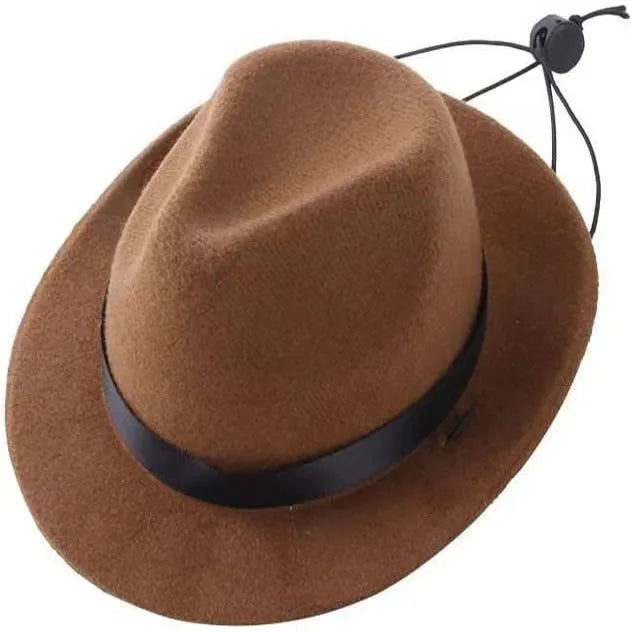 Mini pet sun protection hat in woolen felt with 155cm diameter for small dogs and cats
