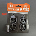 Galvanised carbon steel floor hook with pull ring for truck cargo security in black colour