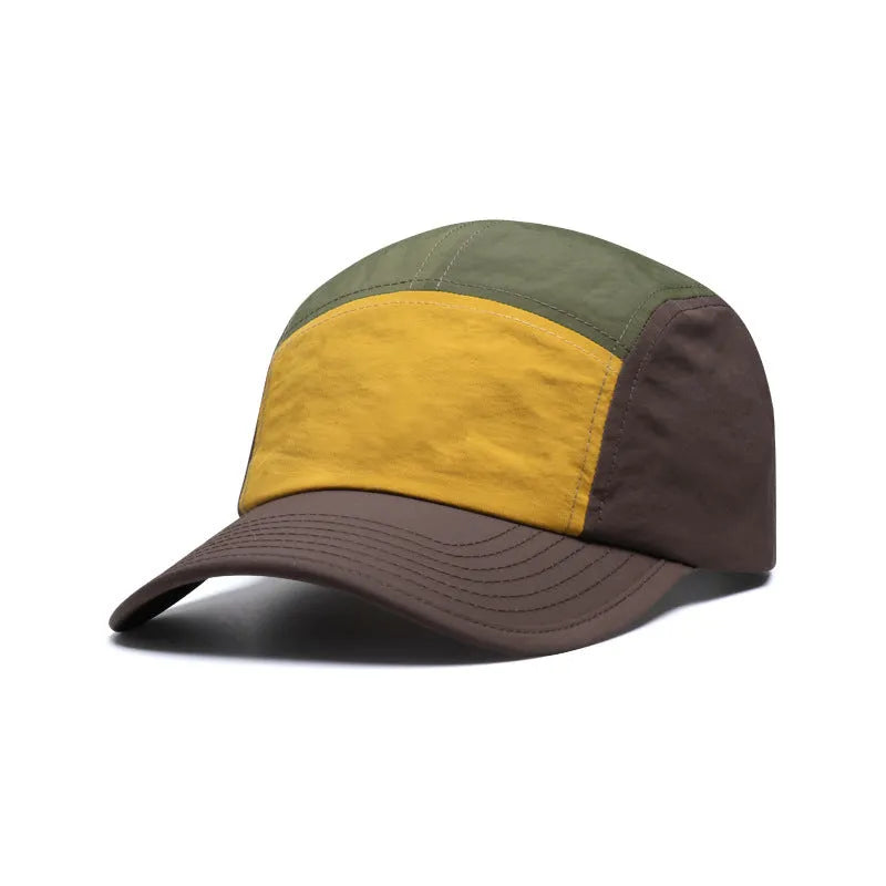 Men's curved brim baseball cap in cotton polyester fabric available in four colours