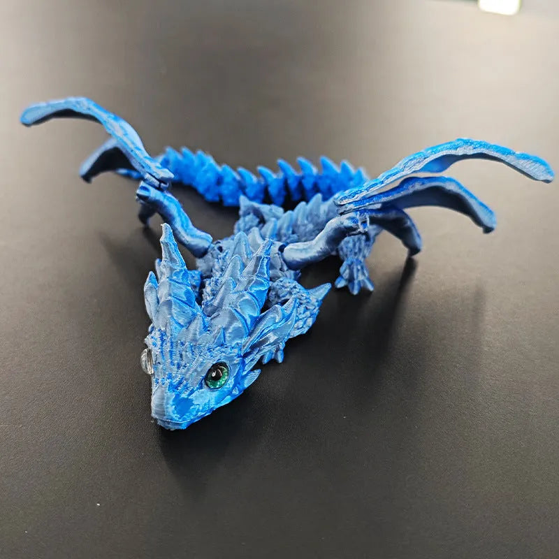 Printed flying dragon wings decoration toy in a selected colour, showing 25 cm size and detailed texture.