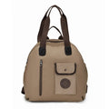 Outdoor lightweight backpack with nylon construction showing sandwich pocket design and available colour options