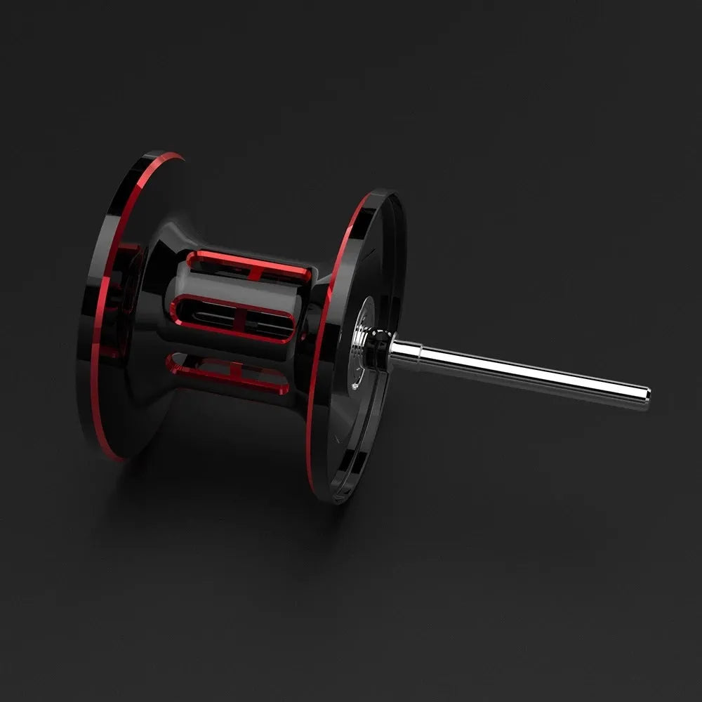 Drip wheel fishing reel with rocking wheel line mechanism, showing left and right hand wheel options.