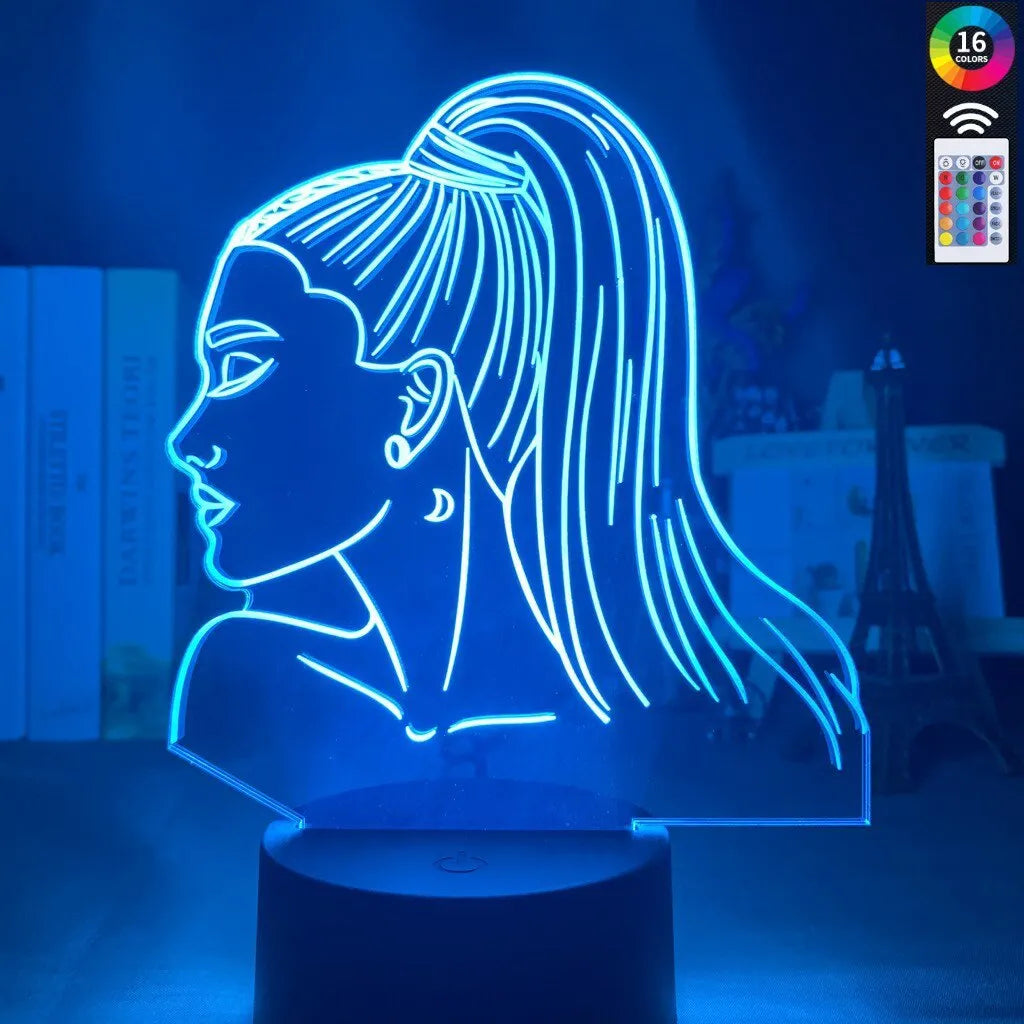 Acrylic 3D LED night light with European style design measuring 200mm by 150mm
