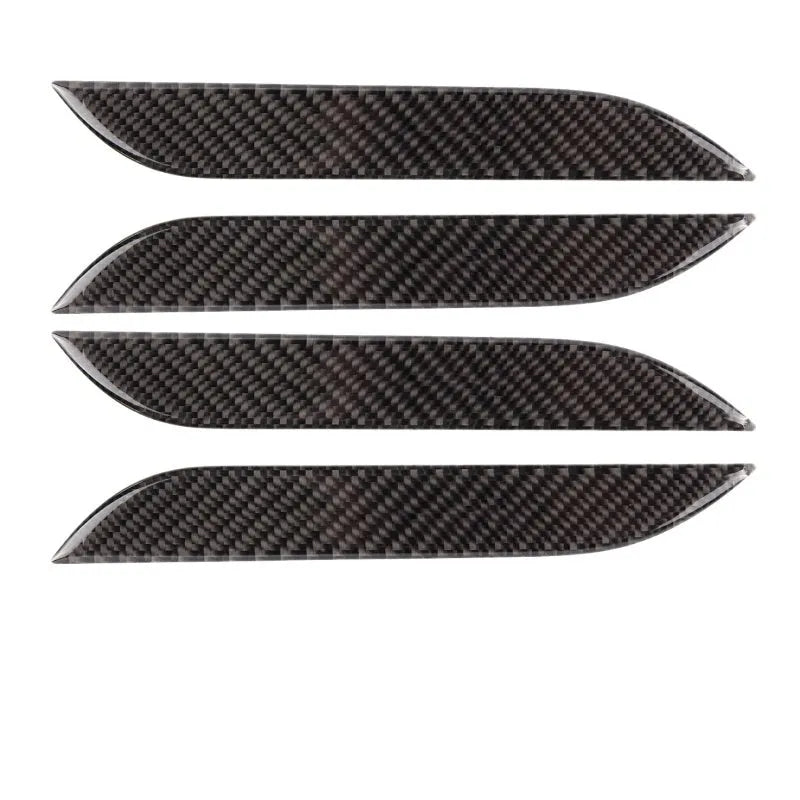 Carbon fibre door handle protection patches for Tesla Model S with self-adhesive backing