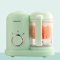 Baby food processor with steamer and blender functions in green or pink colour options
