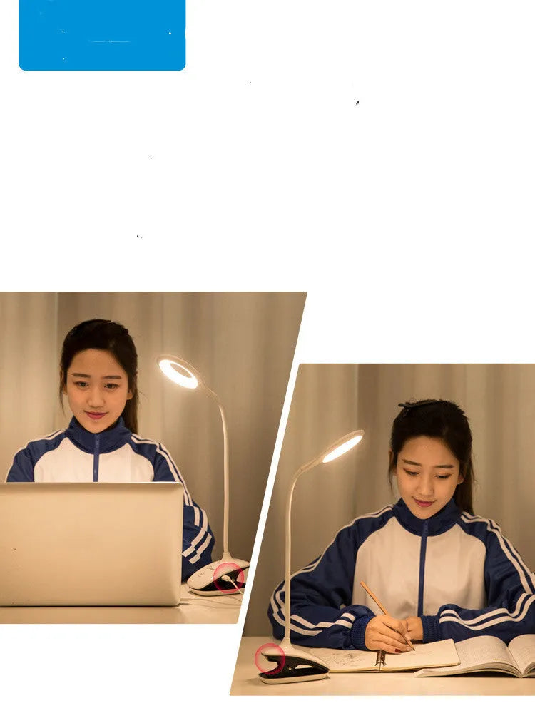 Rechargeable LED table lamp with touch switch in green, pink or white USB charging colour
