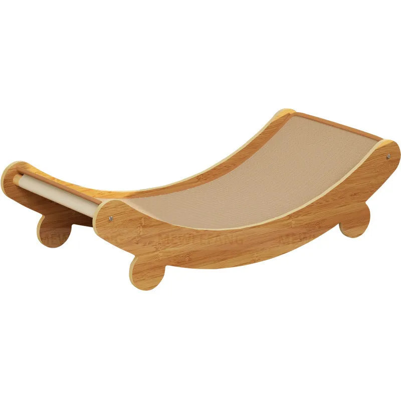 Full sisal cat scratch board U-shaped recliner lounge chair nest in pastoral style with sisal texture for claw care