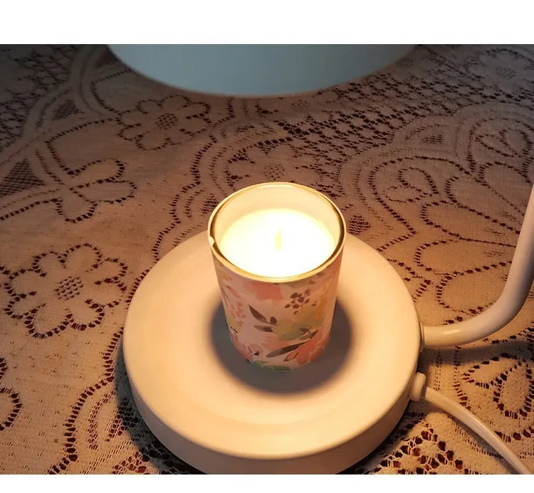 European style aromatherapy melting wax lamp with metal holder and dimmer switch