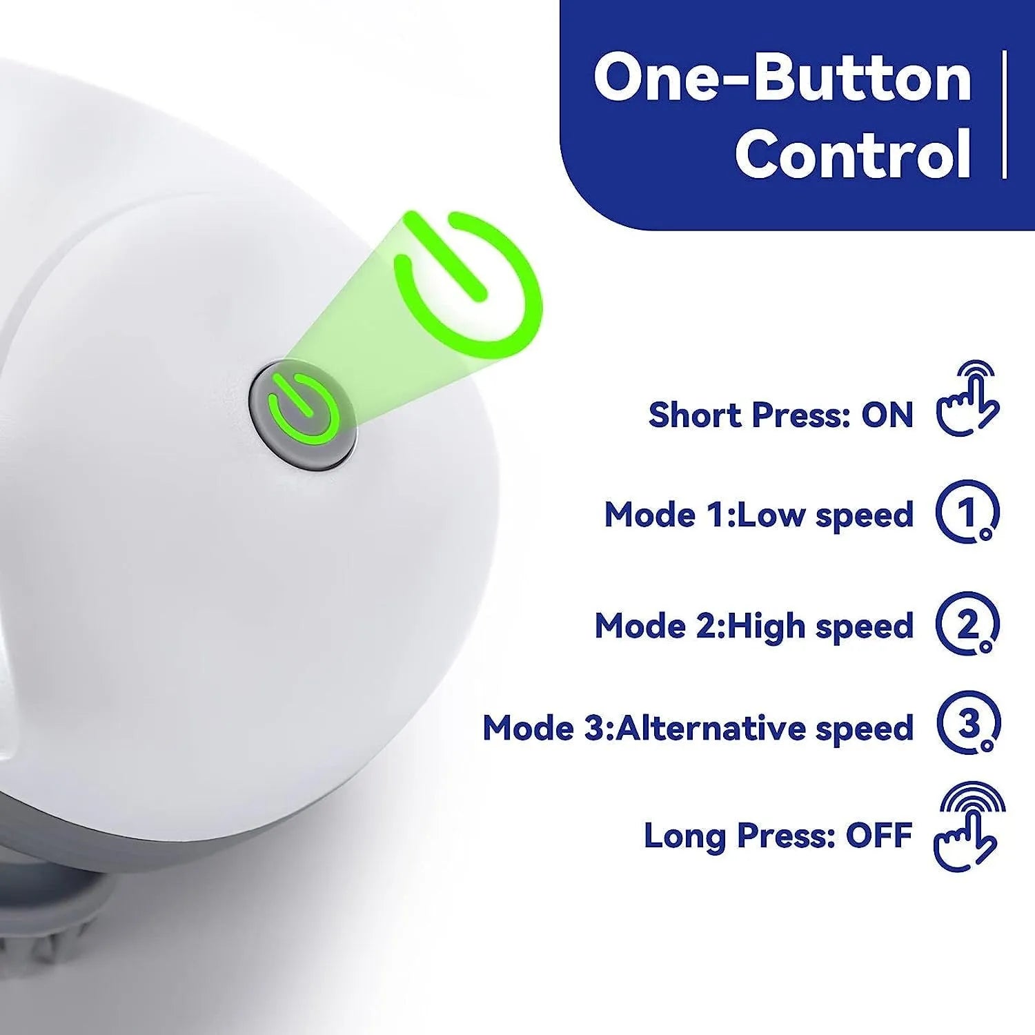 Electric cat massager with four rotating heads in blue colour