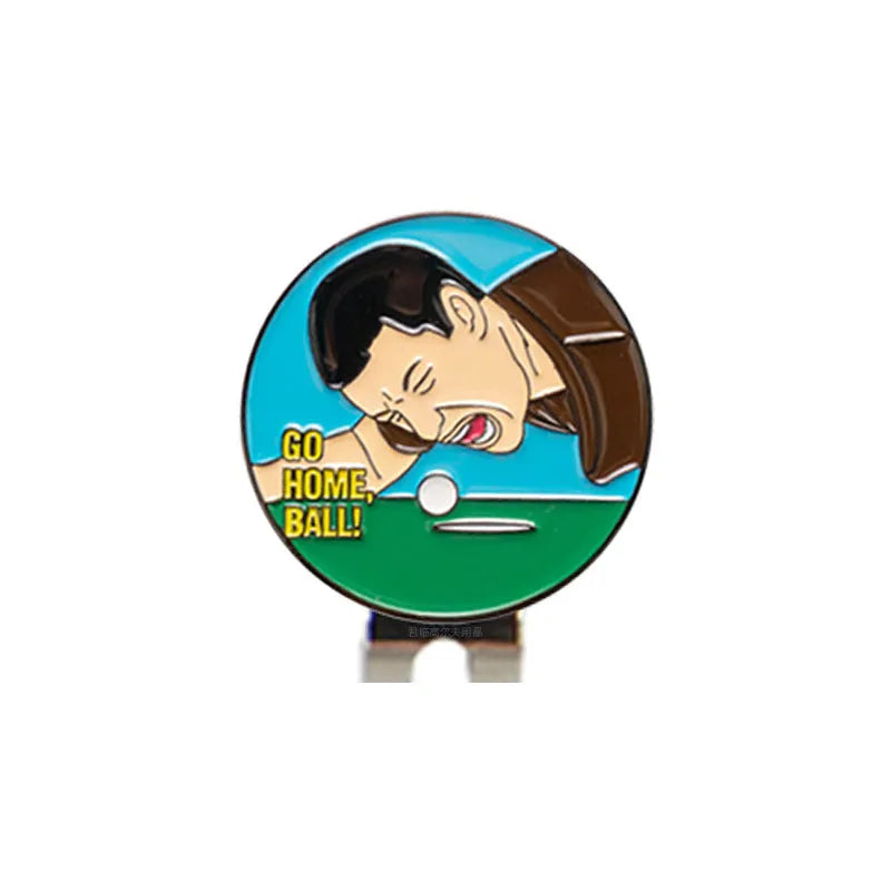 Zinc alloy golf hat clip with engraved Dragon Year design for sporting events and personalised gifting
