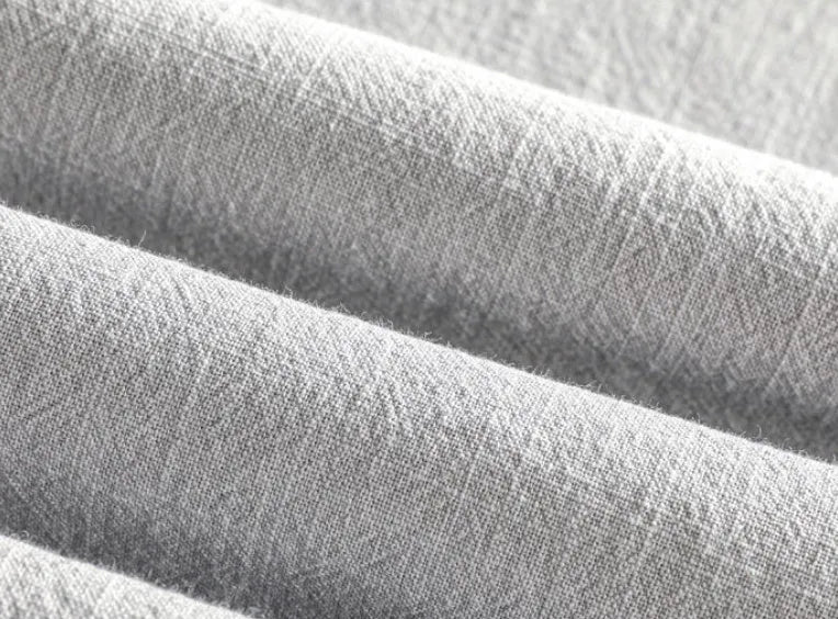 Men's cotton linen casual shirt in loose fit showing milky white colour option