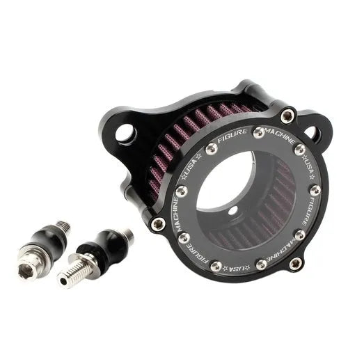 CNC aluminium motorcycle air filter with transparent glass cover for Harley Davidson XL883 1200X48