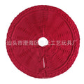 Christmas knitted wool tree skirt in red with 122cm diameter